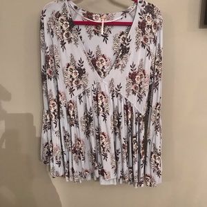 Free People Boho Floral Blouse